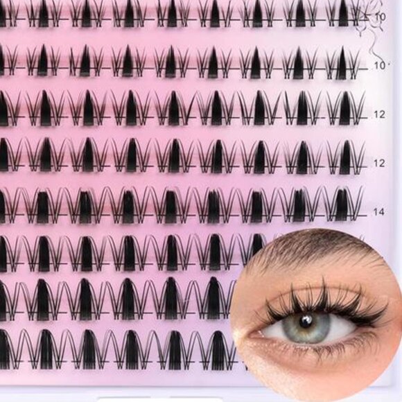 Manga Lash Clusters Left & Right Eyelash Clusters Fox Eye Cluster Eyelash - Picture 1 of 2